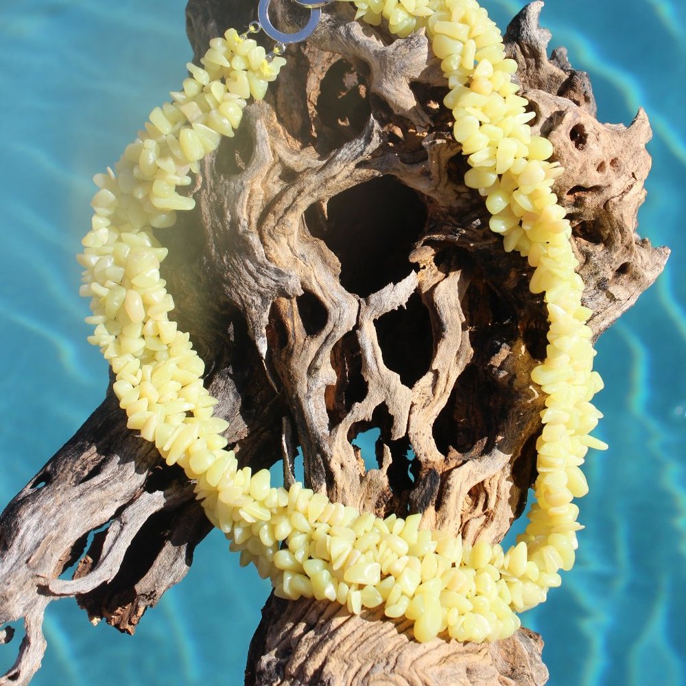 The Cleopatra Collection / Yellow Jade Necklace